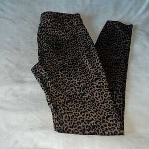 Hue Animal Print Leggings Size Small